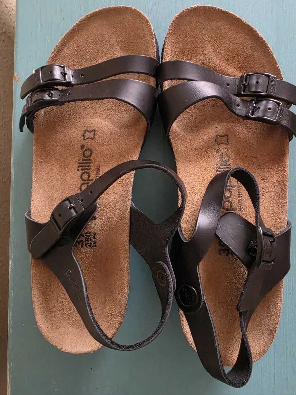 Papillio By Birkenstock Strappy Lana Wedge Sandal Womens EU39 US8 Black Leather